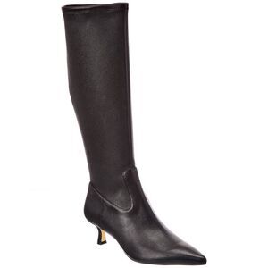 Stuart Weitzman Isla Zip Leather Knee-High Boot, Black